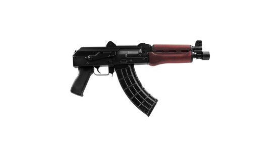 ZPAP semi-automatic AK pistol with red furniture.